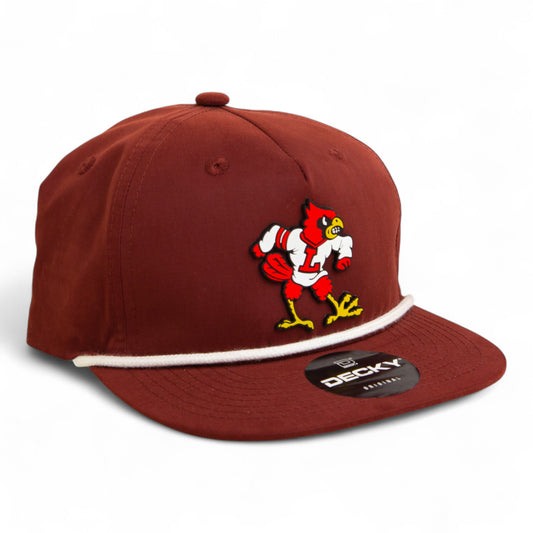 Louisville Cardinals Retro 3D Classic Rope Hat- Cardinal/ White