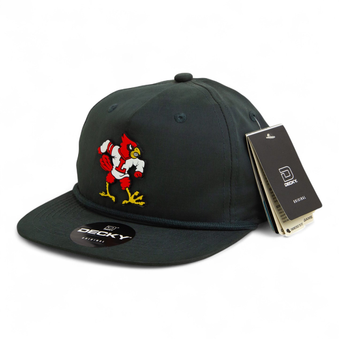 Louisville Cardinals Retro 3D Classic Rope Hat- Charcoal