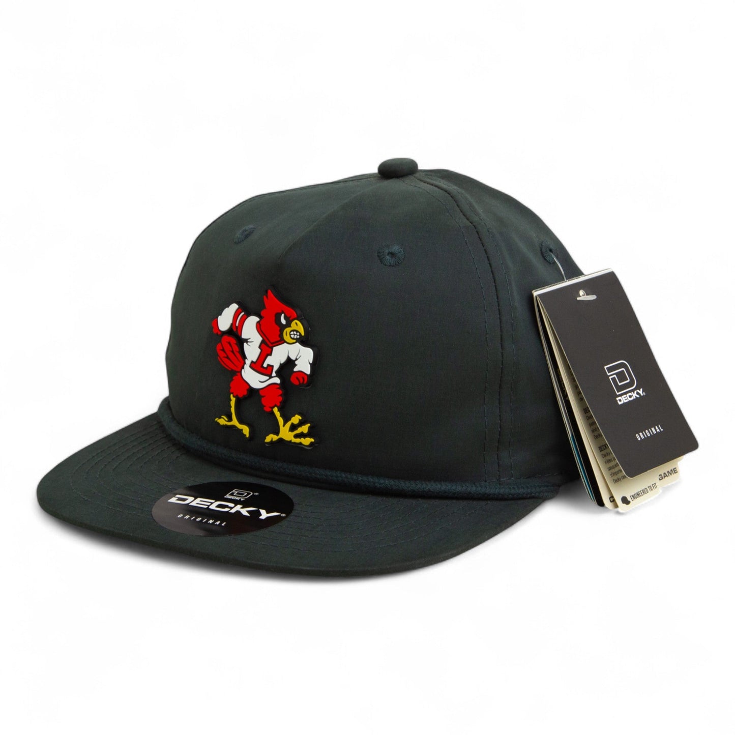 Louisville Cardinals Retro 2025 College World Series 3D Classic Rope Hat- Charcoal