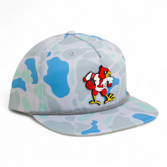 Louisville Cardinals Retro 3D Umpqua Rope Hat- Saltwater Duck Camo/ Charcoal