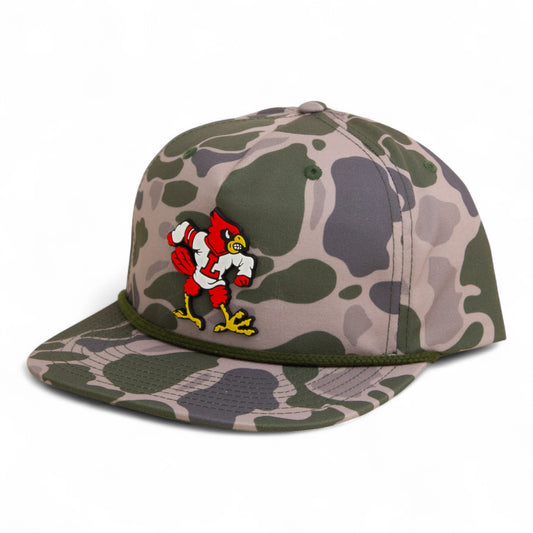 Louisville Cardinals Retro 3D Umpqua Rope Hat- Marsh Duck Camo/ Olive Green