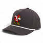 Louisville Cardinals Retro 2025 College World Series 3D Five Panel Classic Rope Hat- Charcoal/ White