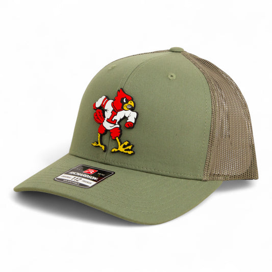 Louisville Cardinals Retro 3D Snapback Trucker Hat- Loden
