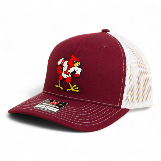 Louisville Cardinals Retro 3D Snapback Trucker Hat- Cardinal/ White