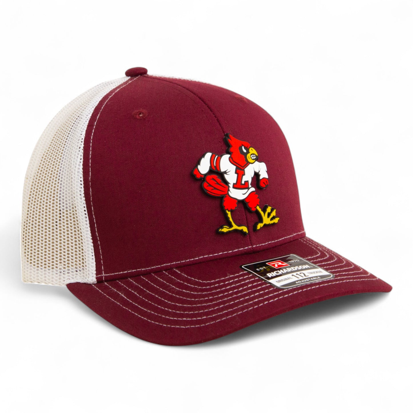 Louisville Cardinals Retro 3D Snapback Trucker Hat- Cardinal/ White