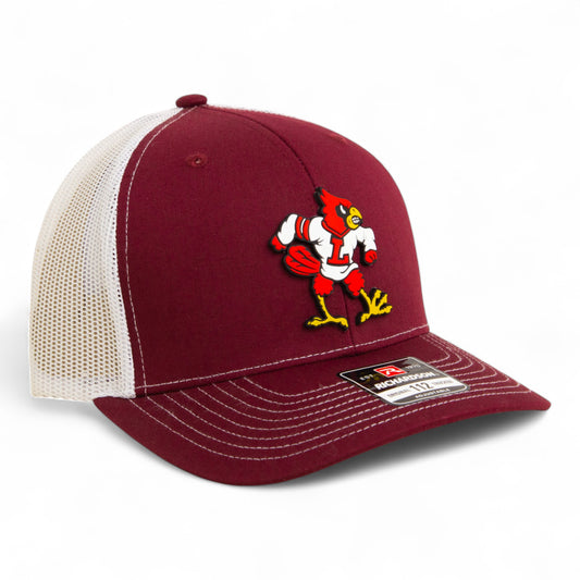 Louisville Cardinals Retro 3D Snapback Trucker Hat- Cardinal/ White