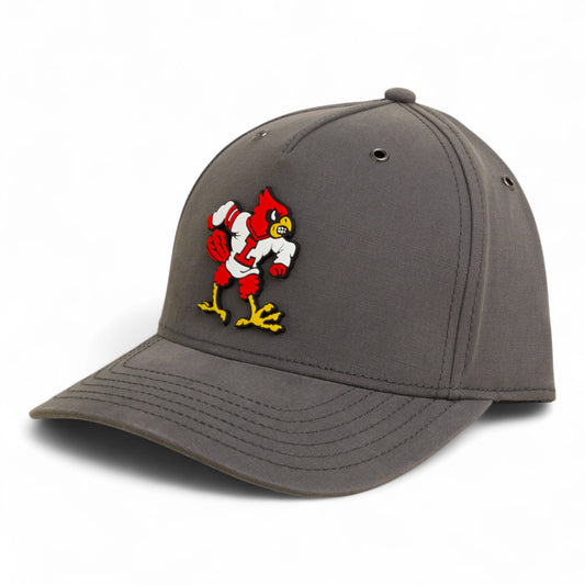 Louisville Cardinals Retro 3D Snapback Canvas Hat- Charcoal