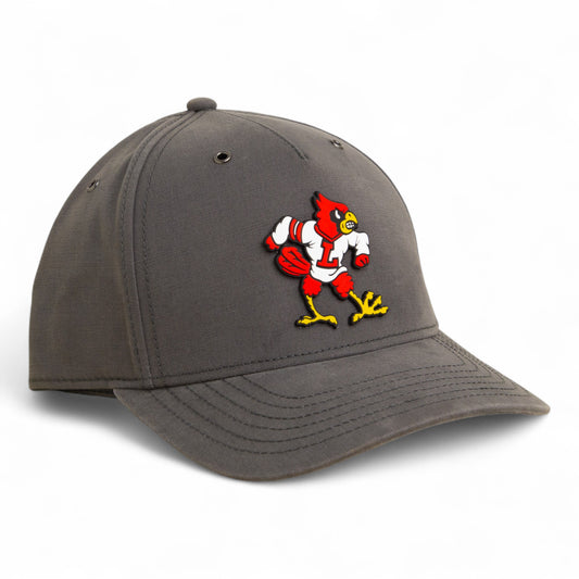 Louisville Cardinals Retro 3D Snapback Canvas Hat- Charcoal