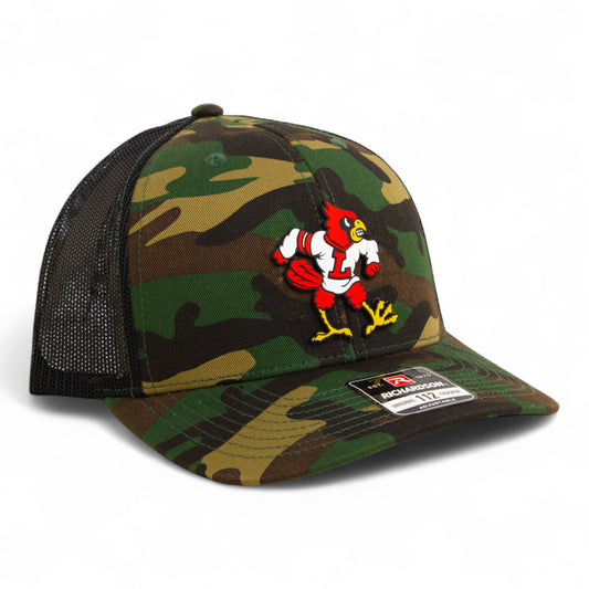 Louisville Cardinals Retro 3D Snapback Trucker Hat- Army Camo/ Black