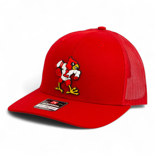 Louisville Cardinals Retro 3D Snapback Trucker Hat- Red