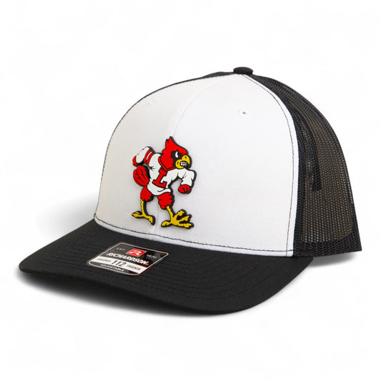 Louisville Cardinals Retro 3D Snapback Trucker Hat- White/ Black