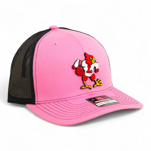Louisville Cardinals Retro 3D Snapback Trucker Hat- Pink/ Black