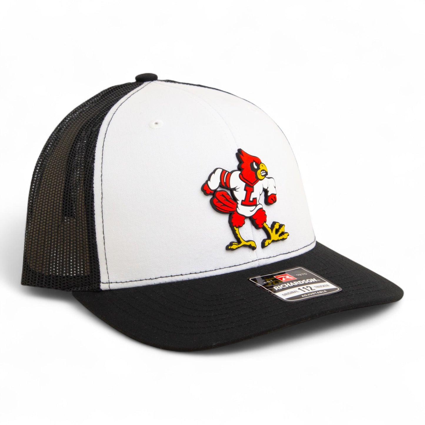 Louisville Cardinals Retro 3D Snapback Trucker Hat- White/ Black