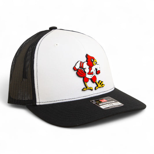 Louisville Cardinals Retro 3D Snapback Trucker Hat- White/ Black