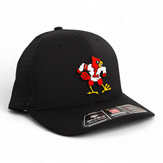 Louisville Cardinals Retro 3D Laser Perf R-Flex Cap- Black