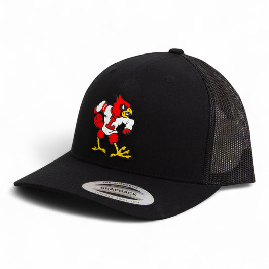 Louisville Cardinals Retro 3D YP Snapback Trucker Hat- Black