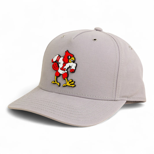Louisville Cardinals Retro 3D Snapback Canvas Hat- Grey