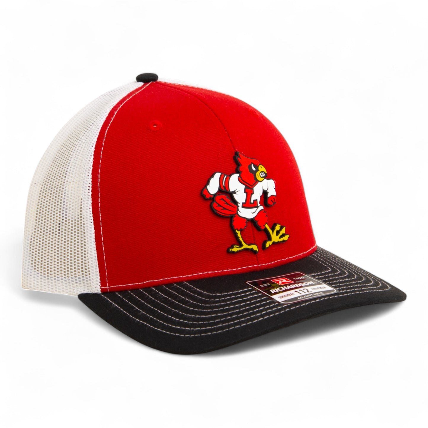Louisville Cardinals Retro 3D Snapback Trucker Hat- Red/ White/ Black