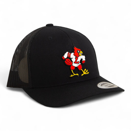 Louisville Cardinals Retro 3D YP Snapback Trucker Hat- Black