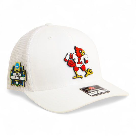 Louisville Cardinals Retro 2025 College World Series 3D Snapback Trucker Hat- White