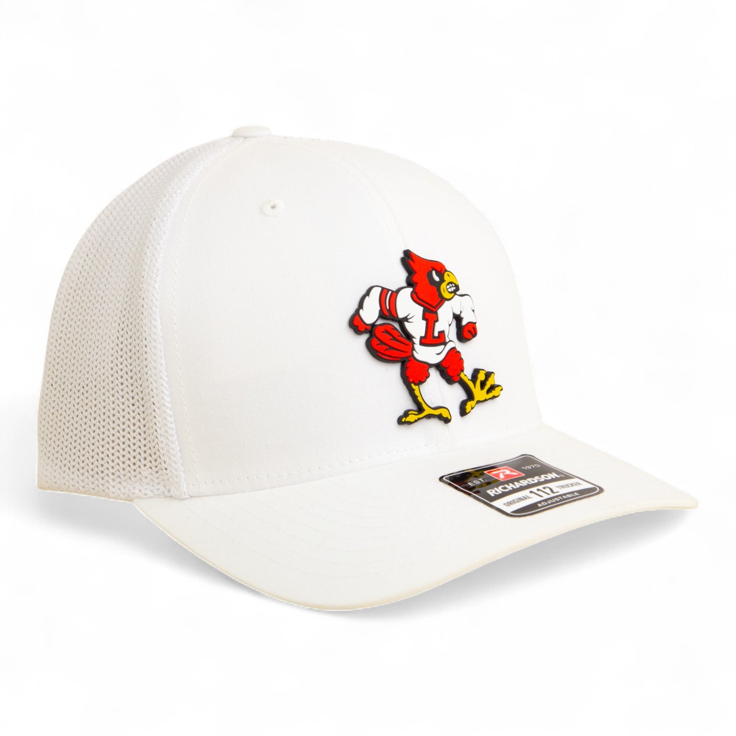 Louisville Cardinals Retro 3D Snapback Trucker Hat- White