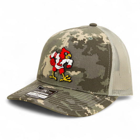 Louisville Cardinals Retro 3D Snapback Trucker Hat- Military Digital Camo