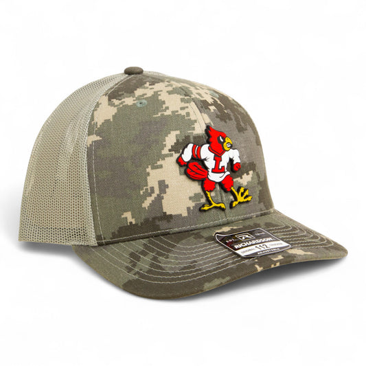 Louisville Cardinals Retro 3D Snapback Trucker Hat- Military Digital Camo