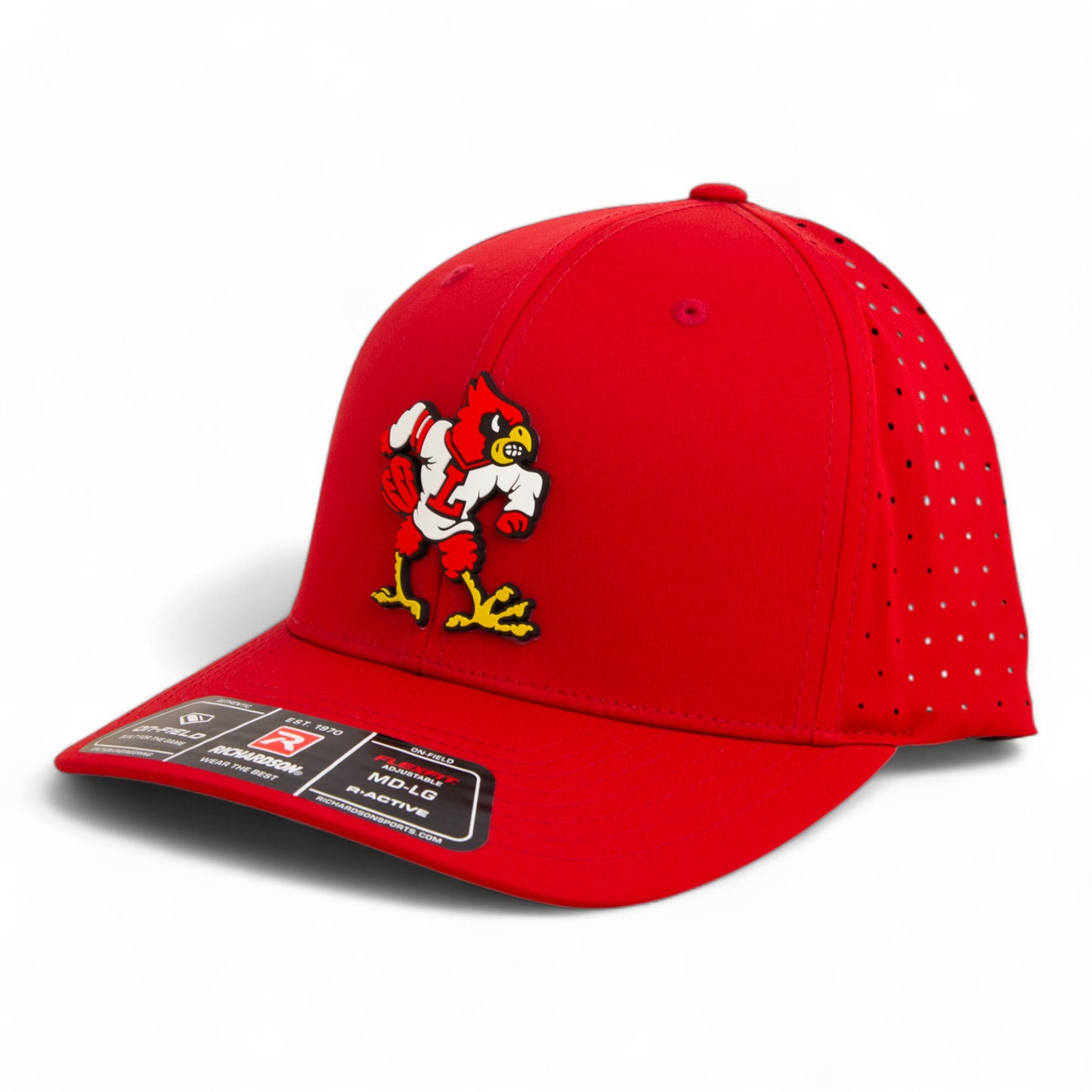 Louisville Cardinals Retro 3D Laser Perf R-Flex Cap- Red