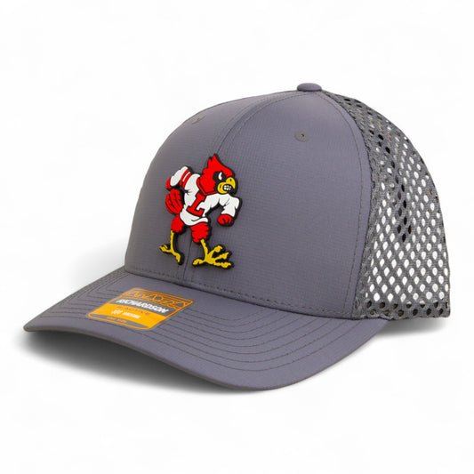 Louisville Cardinals Retro 3D Snapback Tilikum Trucker Hat- Charcoal