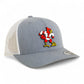Louisville Cardinals Retro 3D YP Snapback Trucker Hat- Heather Grey/ White