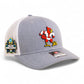 Louisville Cardinals Retro 2025 College World Series 3D Snapback Trucker Hat- Heather Grey/ White