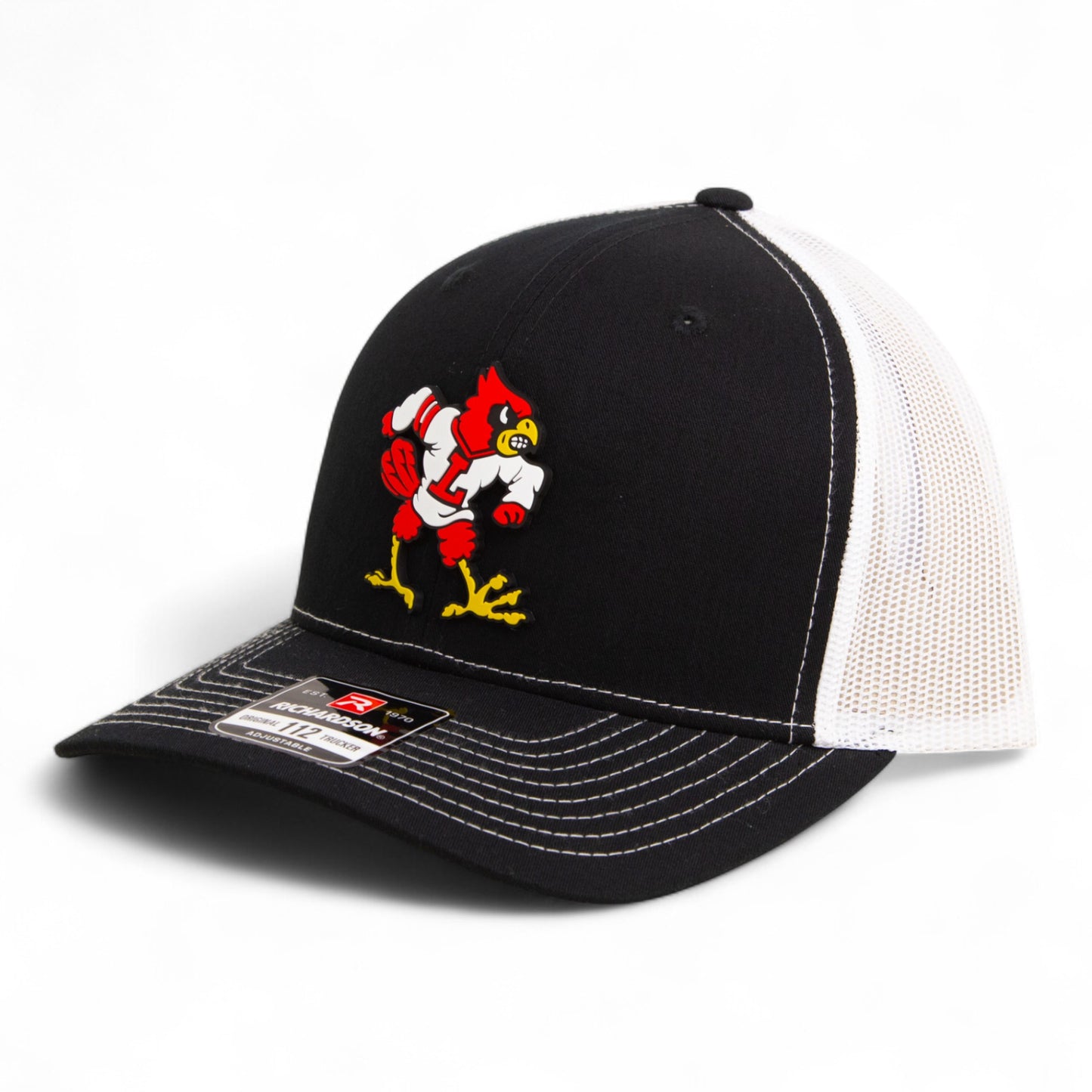 Louisville Cardinals Retro 3D Snapback Trucker Hat- Black/ White