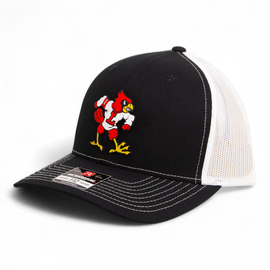 Louisville Cardinals Retro 3D Snapback Trucker Hat- Black/ White