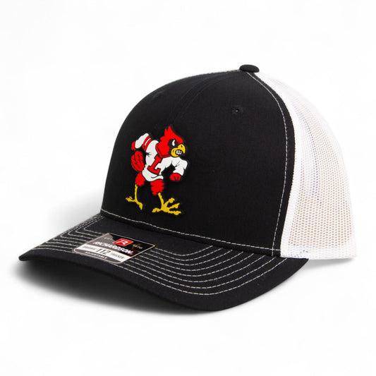 Louisville Cardinals Retro 2025 College World Series 3D Snapback Trucker Hat- Black/ White