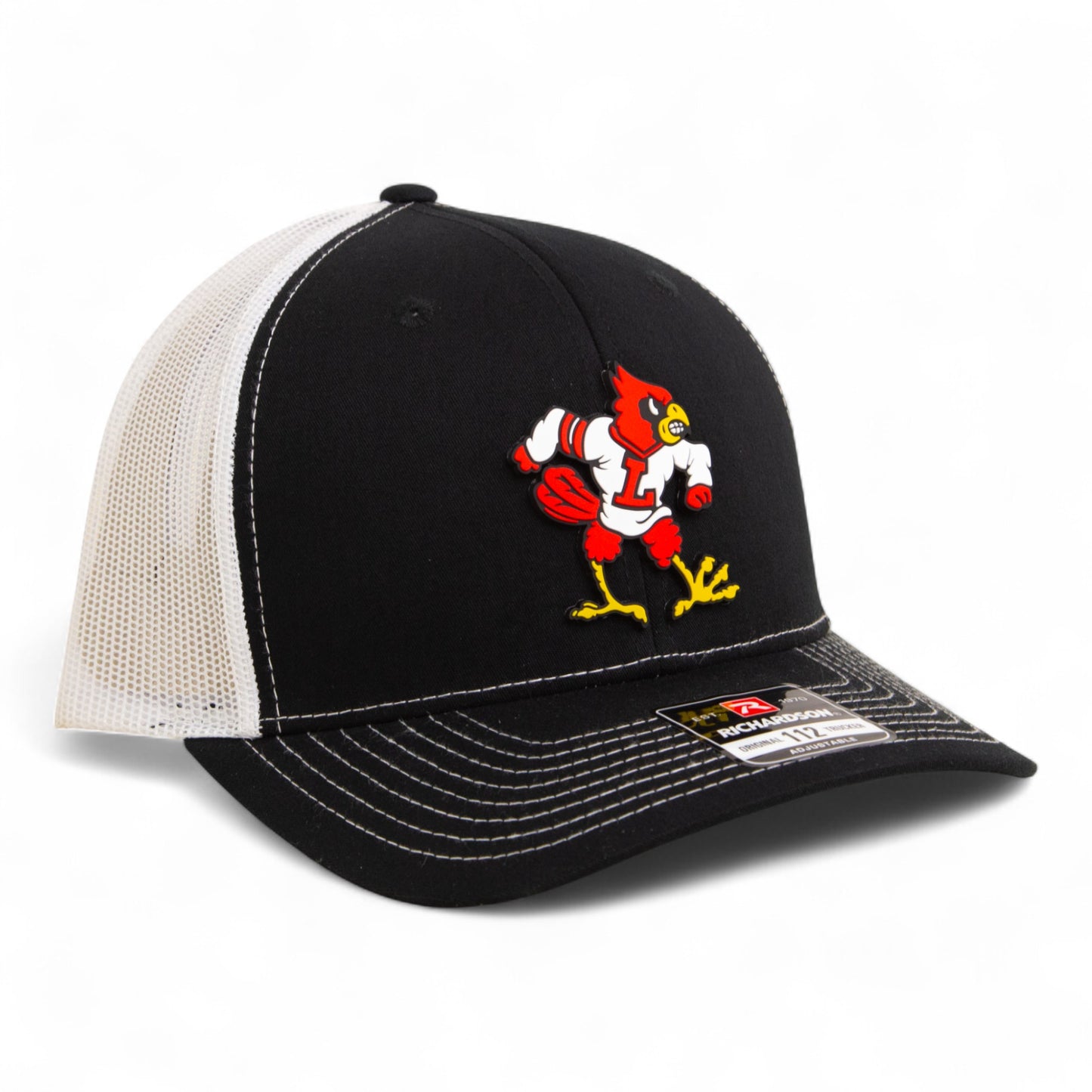Louisville Cardinals Retro 3D Snapback Trucker Hat- Black/ White