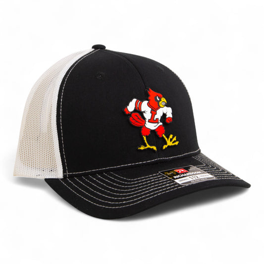 Louisville Cardinals Retro 3D Snapback Trucker Hat- Black/ White
