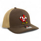 Louisville Cardinals Retro 3D Snapback Trucker Hat- Brown/ Tan