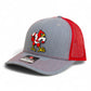 Louisville Cardinals Retro 3D Snapback Trucker Hat- Heather Grey/ Red