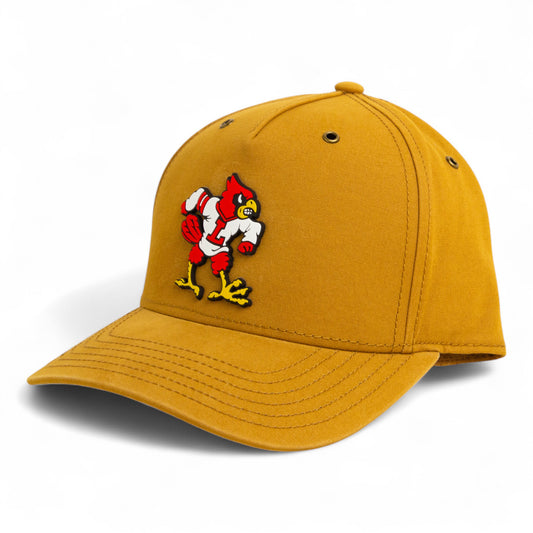 Louisville Cardinals Retro 3D Snapback Canvas Hat- Wheat