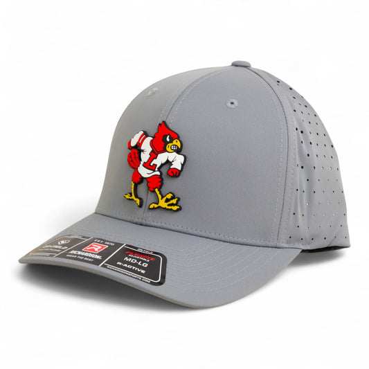 Louisville Cardinals Retro 3D Laser Perf R-Flex Cap- Grey