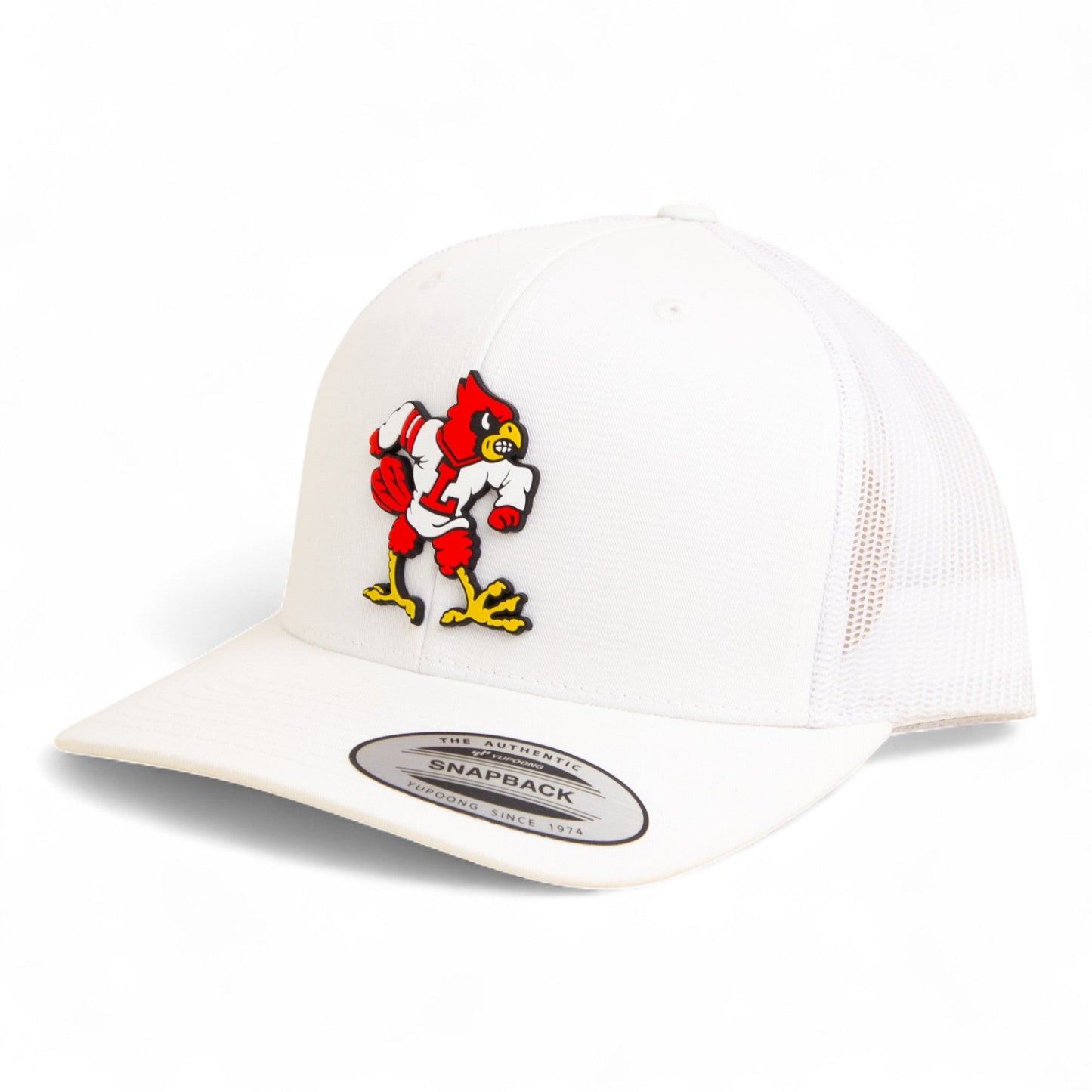 Louisville Cardinals Retro 2025 College World Series 3D YP Snapback Trucker Hat- White