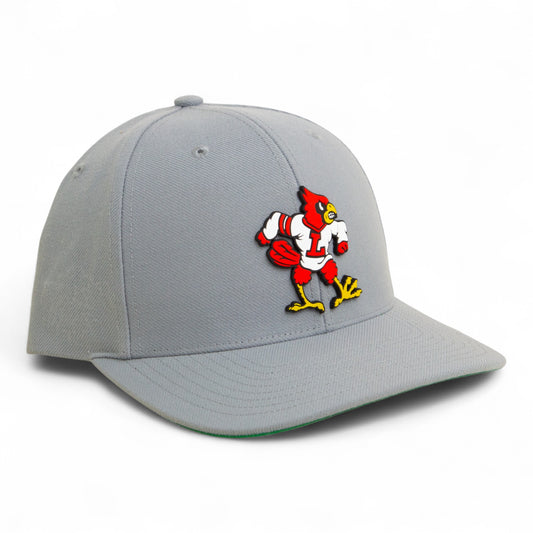 Louisville Cardinals Retro 3D Snapback Surge Trucker Hat- Grey