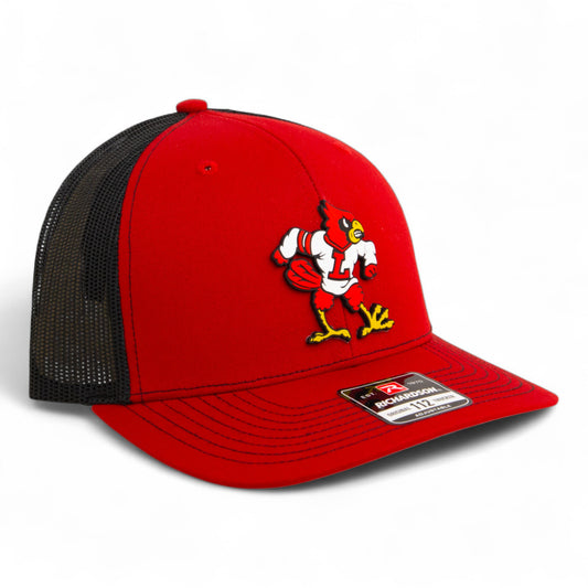 Louisville Cardinals Retro 3D Snapback Trucker Hat- Red/ Black