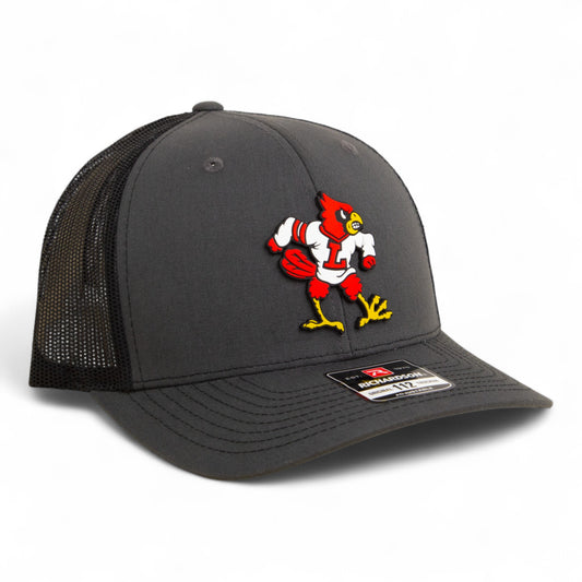 Louisville Cardinals Retro 3D Snapback Trucker Hat- Charcoal/ Black