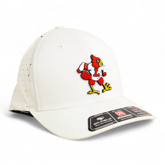 Louisville Cardinals Retro 3D Laser Perf R-Flex Cap- White