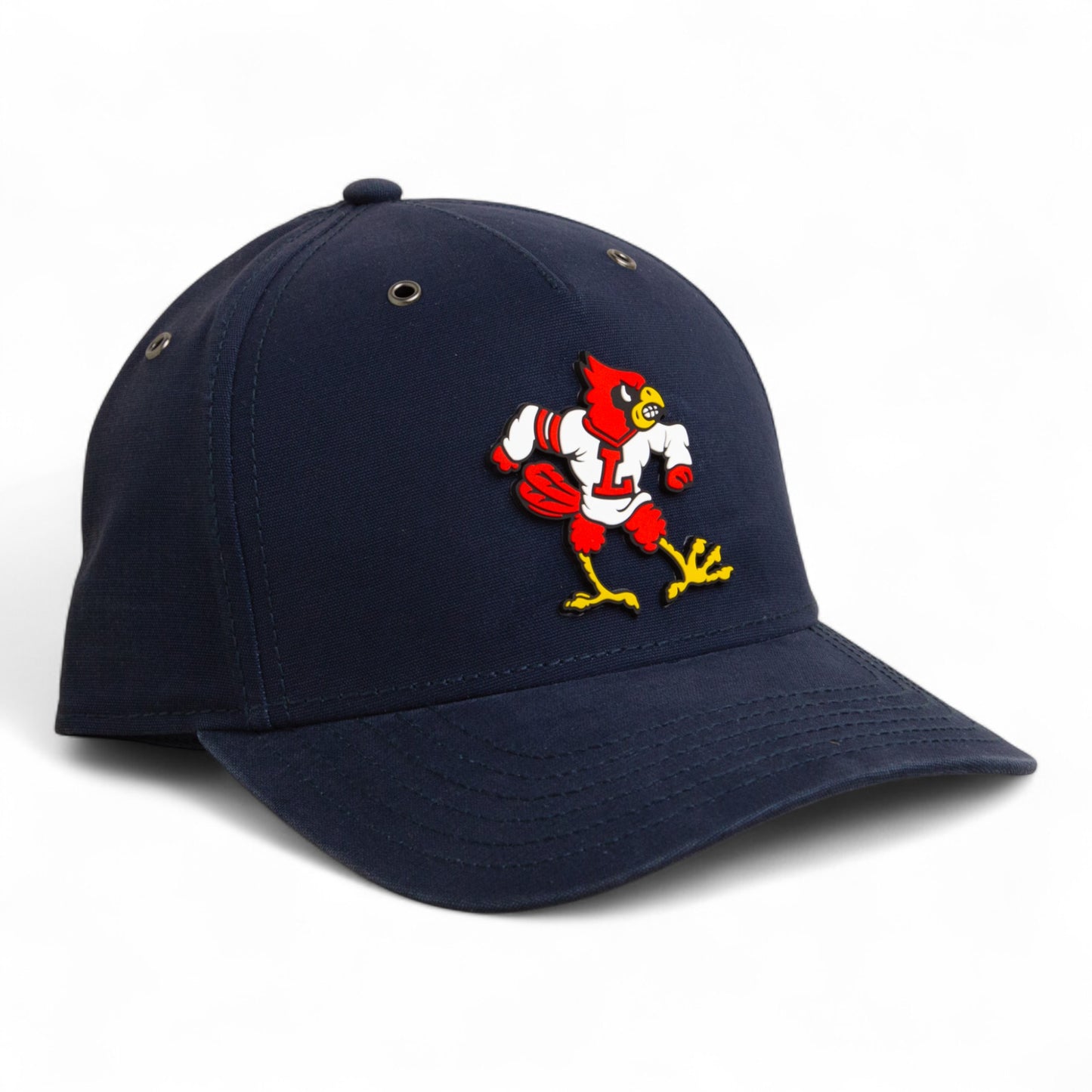 Louisville Cardinals Retro 3D Snapback Canvas Hat- Navy