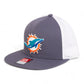 Miami Dolphins 3D Wool Blend Flat Bill Hat- Charcoal/ White