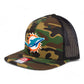 Miami Dolphins 3D Wool Blend Flat Bill Hat- Army Camo/ Black