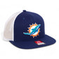 Miami Dolphins 3D Wool Blend Flat Bill Hat- Navy/ White