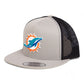 Miami Dolphins 3D YP Snapback Flat Bill Trucker Hat- Silver/ Black